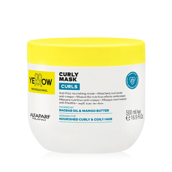 Yellow Curls Maschera Intensiva Per Capelli Ricci Nutriente Anticrespo 500 ml