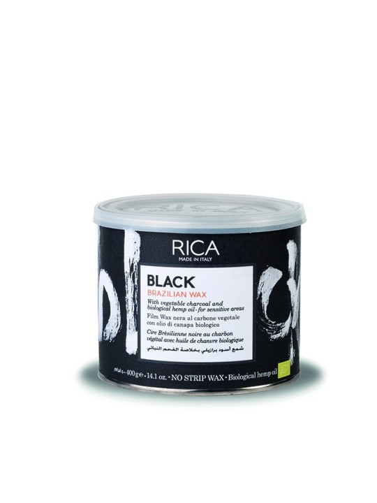 Rica Cera Depilatoria Brasiliana Senza Strisce Black 400ml