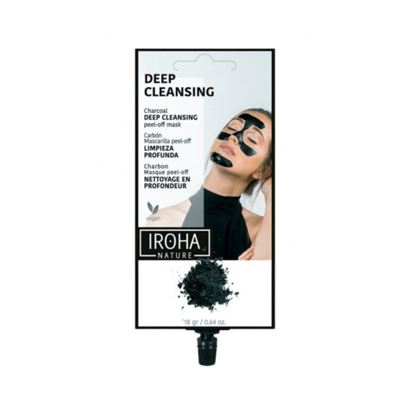 IROHA Nature Maschera Peel-Off al Carbone e Acido Ialuronico 