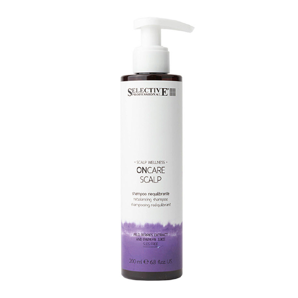 Selective On Care Scalp Rebalancing Shampoo Per Cute Con Eccesso Di Sebo 200 ml