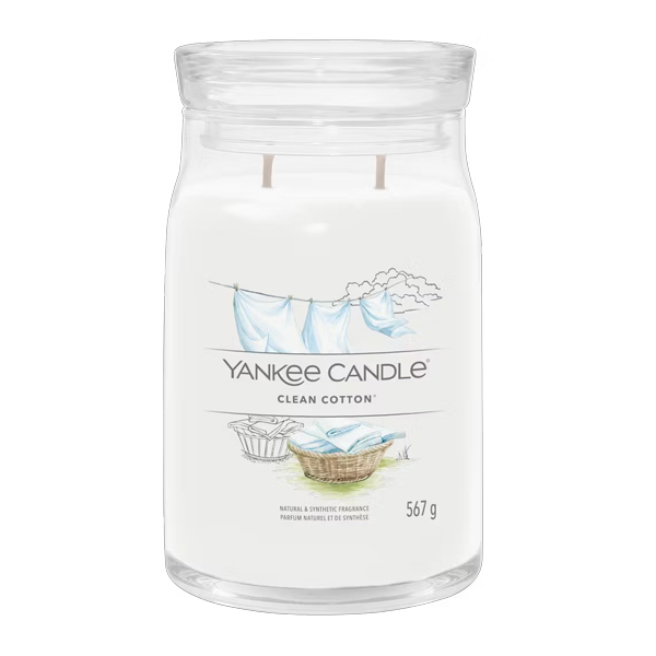 Yankee Candle Giara Grande Candela Clean Cotton