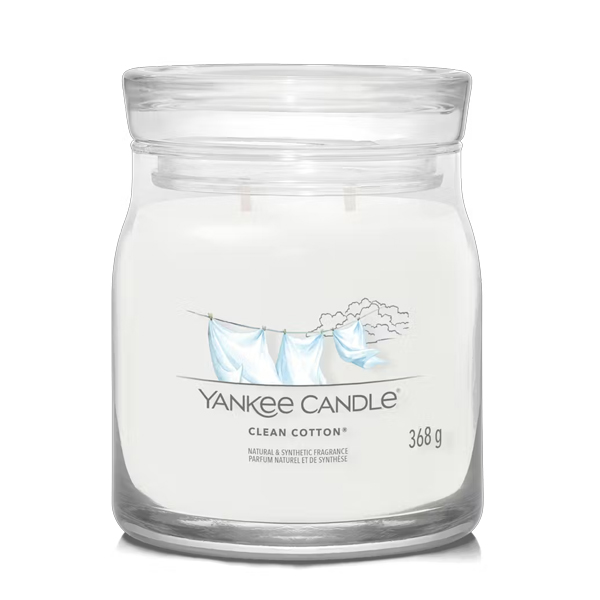Yankee Candle Giara Media Candela Clean Cotton