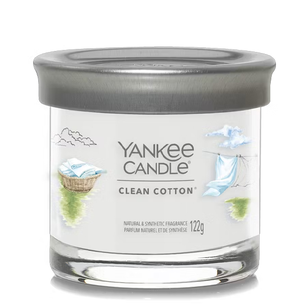 Yankee Candle Giara Piccola Candela Clean Cotton